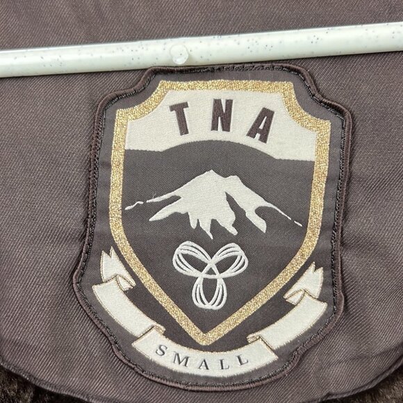 Aritzia TNA Verbier Brown Fleece Lined Long Winter Parka Jacket Small - Picture 5 of 13